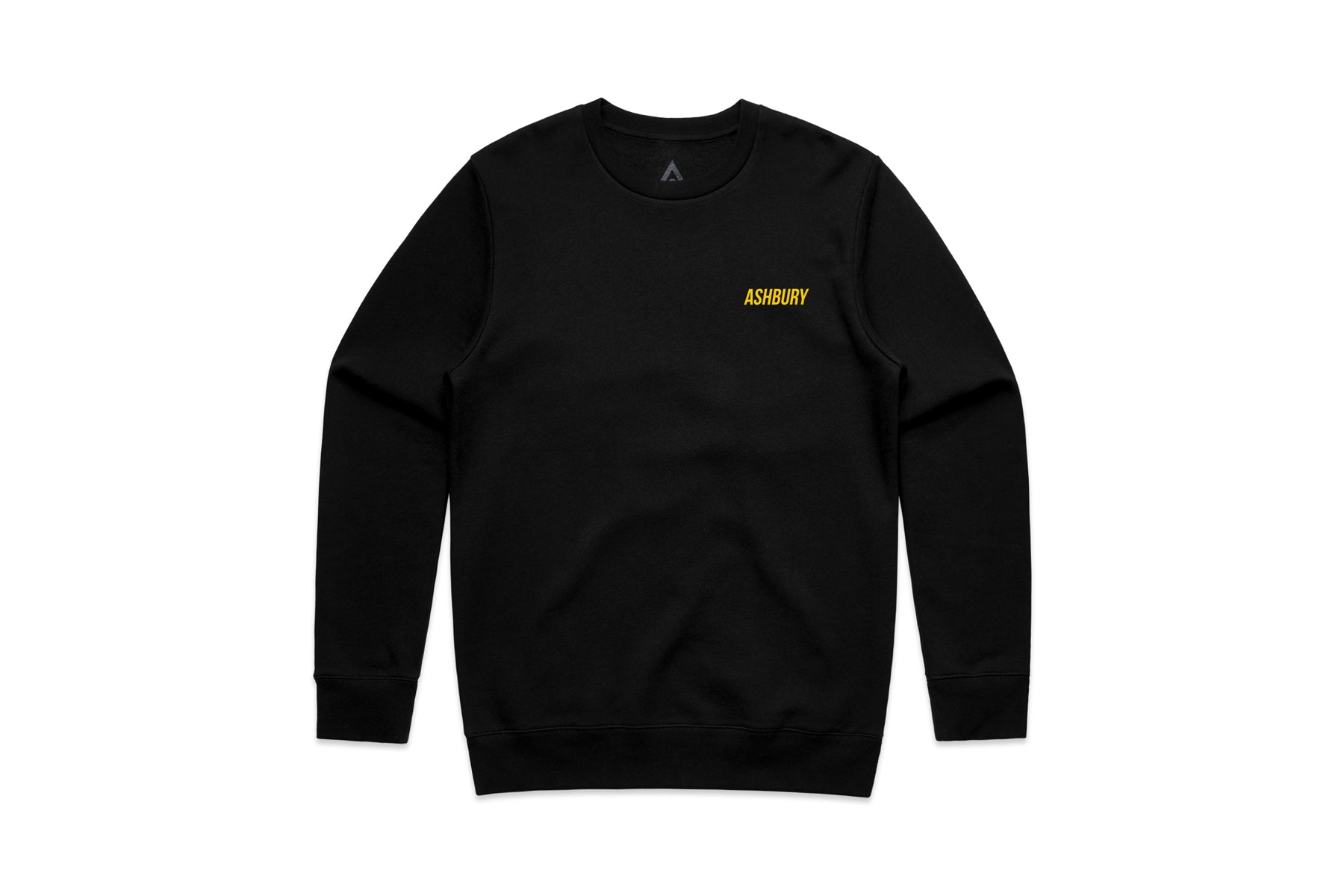 ITALIC CREW NECK SWEATER BLACK