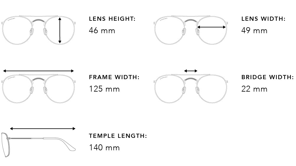 Ranger Sunglass Measurements