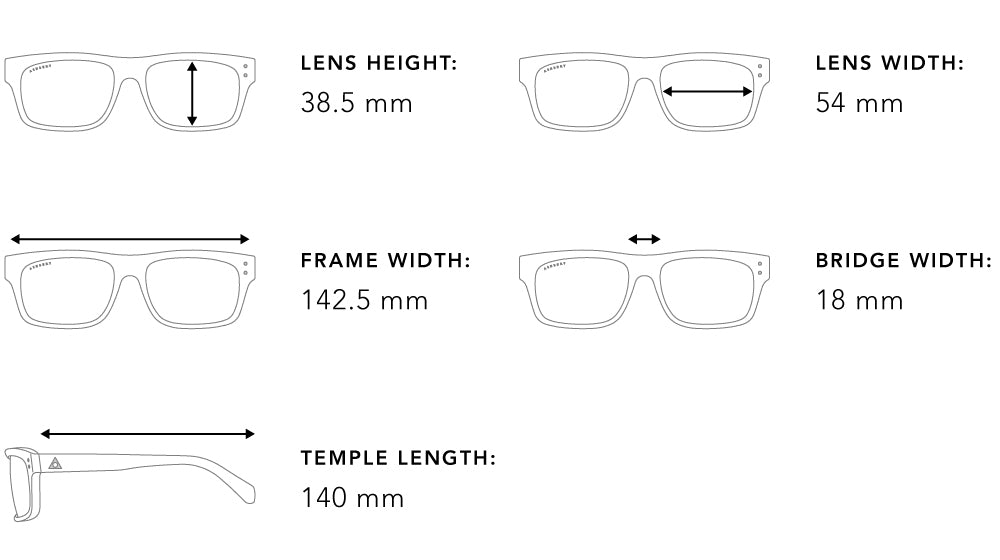 Slide Machine Sunglass Measurements