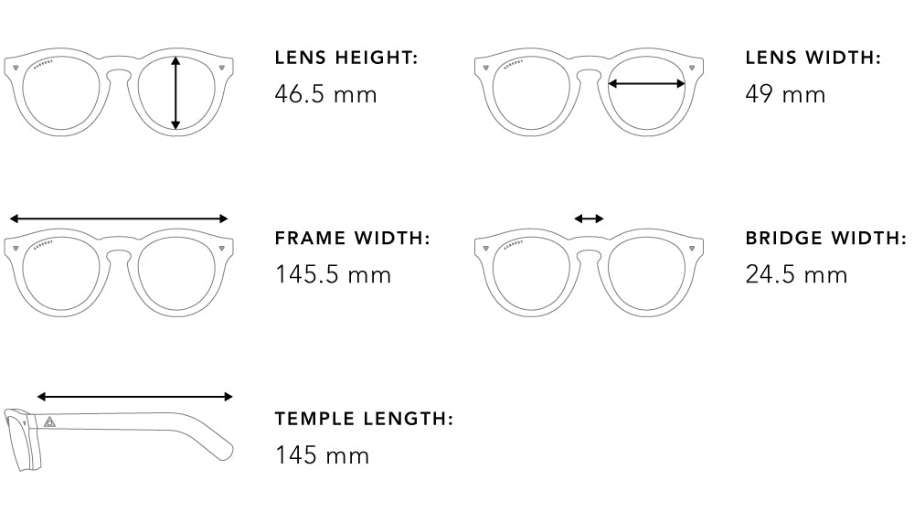 Vacation Sunglass Measurements