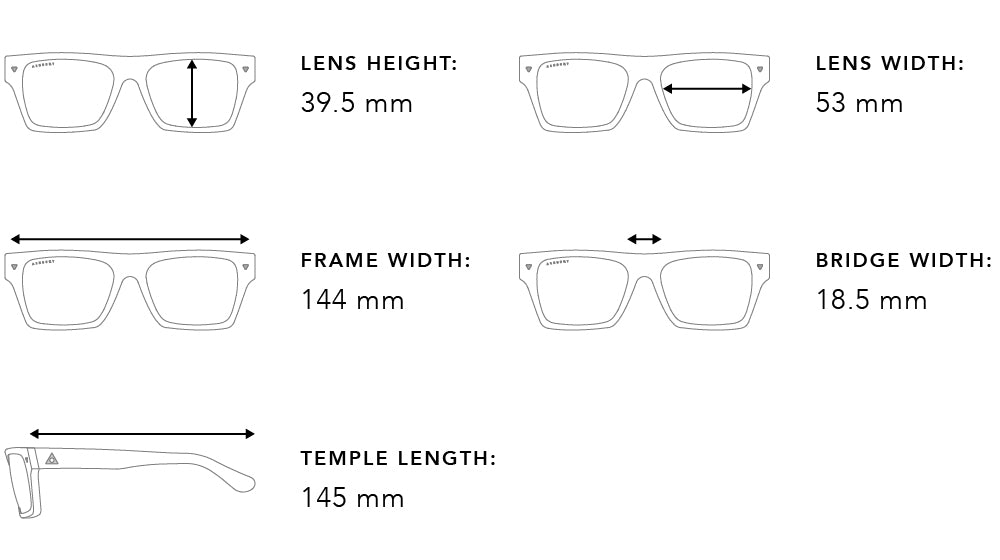 Diego Sunglass Measurements